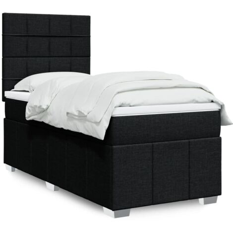 Boxspringbett mit Matratze Schwarz 80x200 cm Stoff vidaXL904734 (1/5)