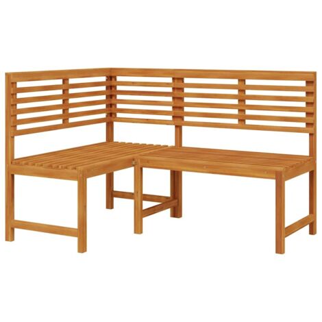 vidaXL Garten-Eckbank 140 cm Massivholz Akazie