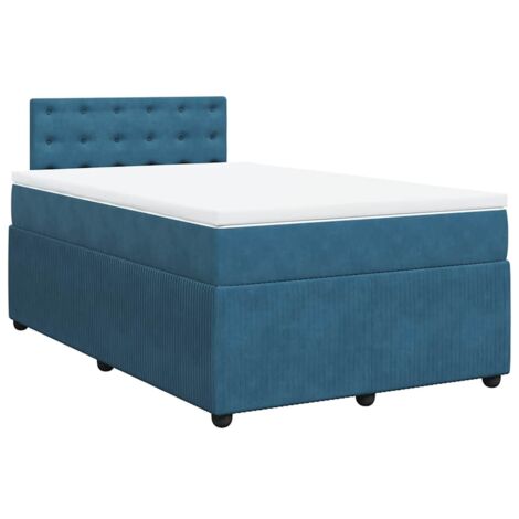Boxspringbett mit Matratze Blau 120x190 cm Samt vidaXL (1/5)