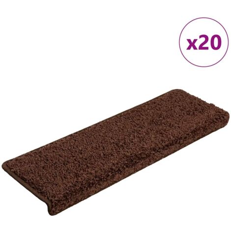 Stufenmatten 20 Stk. 65x21x4 cm Braun Rechteckiger Rand vidaXL