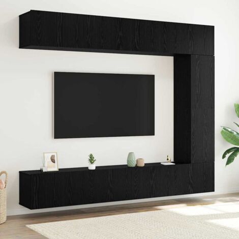 TV-Schrank-Set 5 pcs Schwarz Eichen-Optik 100 x 30 x 30 cm vidaXL (1/5)