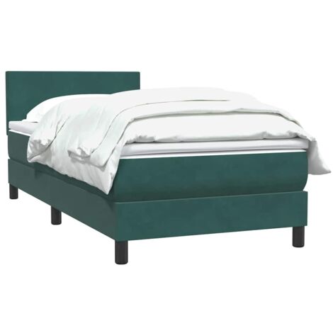 Boxspringbett mit Matratze Dunkelgrün 80x220 cm Samt vidaXL
