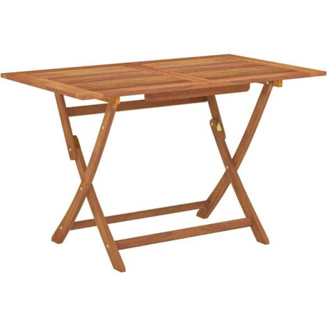 Gartentisch Klappbar 120x70x75 cm Massivholz Eukalyptus vidaXL