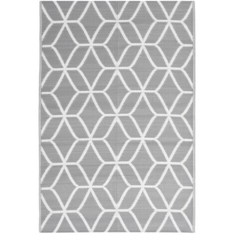 vidaXL Outdoor-Teppich ARAKIL Grau 140x200 cm PP