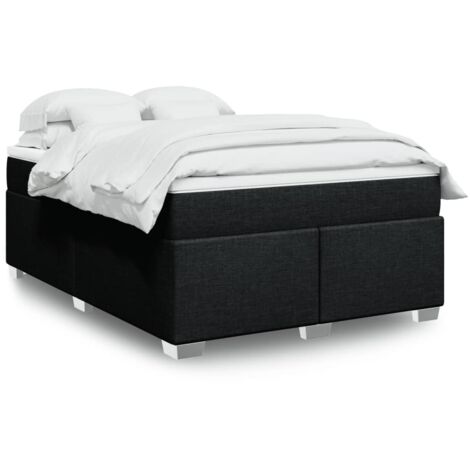 Boxspringbett mit Matratze Schwarz 160x200 cm Stoff vidaXL (1/5)