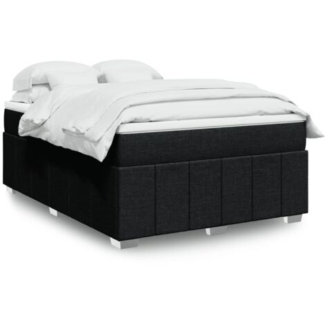 Boxspringbett mit Matratze Schwarz 140x200 cm Stoff vidaXL (1/5)