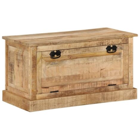 vidaXL Aufbewahrsitzbank aus Mango-Holz 85x40x45 cm braun