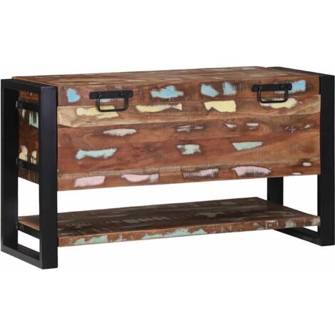 Aufbewahrungskiste Mehrfarbig 80x35x45 cm Massivholz Altholz vidaXL992043