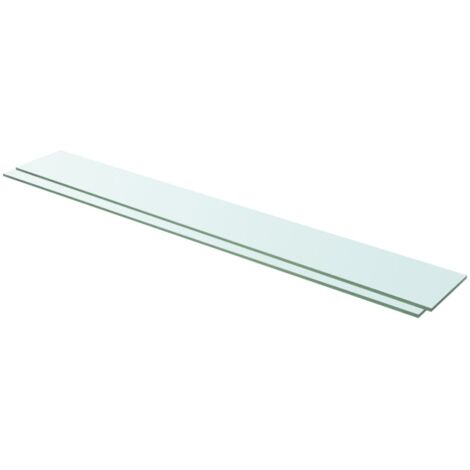 Regalböden 2 Stk. Glas Transparent 110x15 cm vidaXL