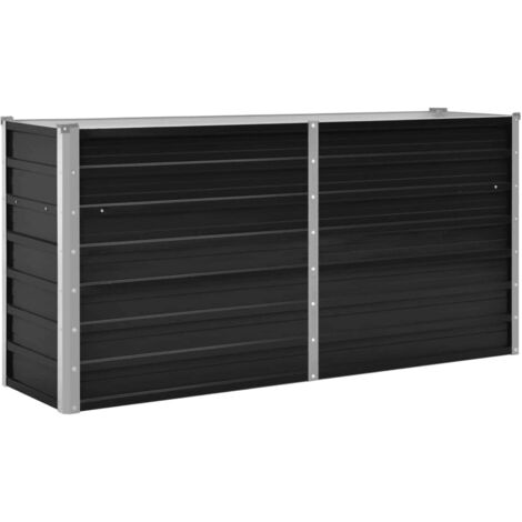 vidaXL Garten-Hochbeet Anthrazit 160 x 40 x 77 cm Verzinkter Stahl