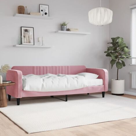 Tagesbett mit Matratze Rosa 80x200 cm Samt vidaXL
