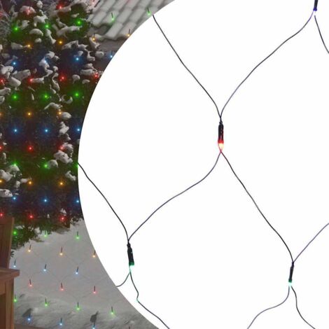 vidaXL Weihnachtslichternetz in Farbe 3x3 m 306 LED Innen/Außen