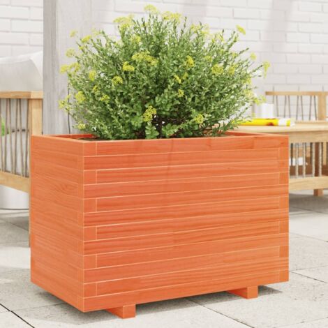 Pflanzkübel Wachsbraun 70x40x49,5 cm Massivholz Kiefer vidaXL
