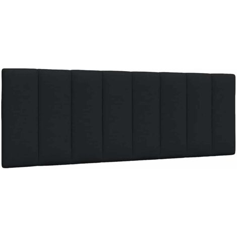 Kopfteil-Kissen "Hanko" Schwarz 120 cm Stoff vidaXL