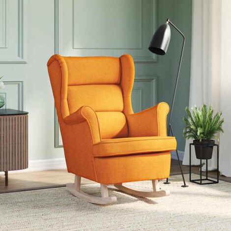 Schaukelsessel Dunkelgelb 74x90x102 cm Stoff vidaXL