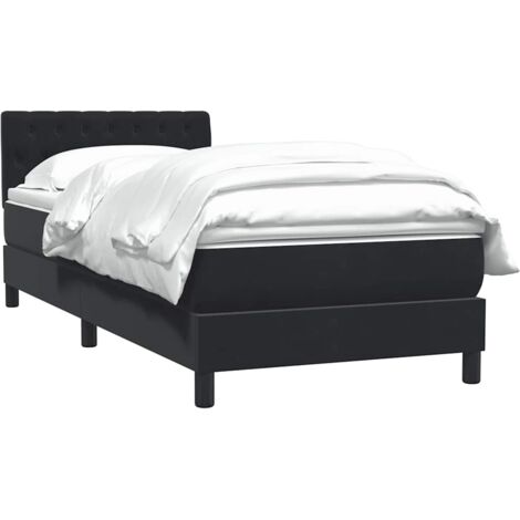 Boxspringbett mit Matratze Schwarz 90x210 cm Samt vidaXL