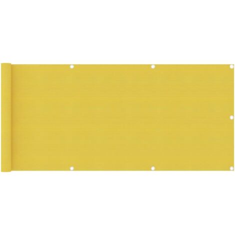 Balkonschutzschirm Gelb 75x500 cm PEHD