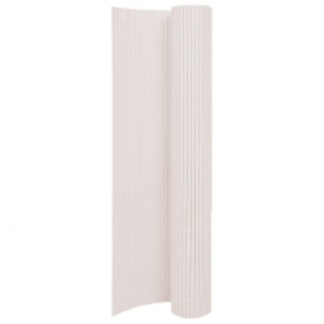 vidaXL Gartenzaun Doppelseitig 110x500 cm Weiß