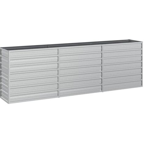 Hochbeet aus Metall 240x40x77 cm Verzinkter Stahl