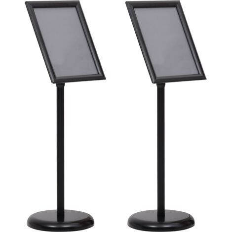 Plakatständer 2 pcs Schwarz 32,5 x 24 x 78 cm vidaXL