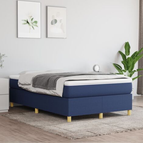 Boxspringbettgestell Blau 120x200 cm Stoff vidaXL (1/5)