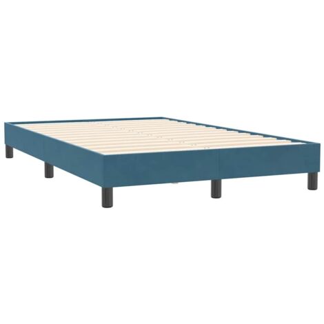 Boxspringbett ohne Matratze Dunkelblau 120x210 cm Samt vidaXL