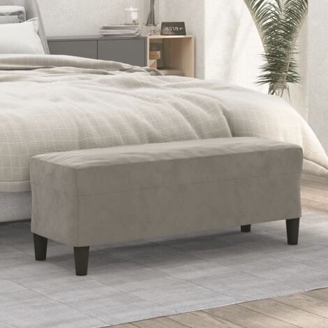 vidaXL Bank Grau 100x35x41 cm Velvet