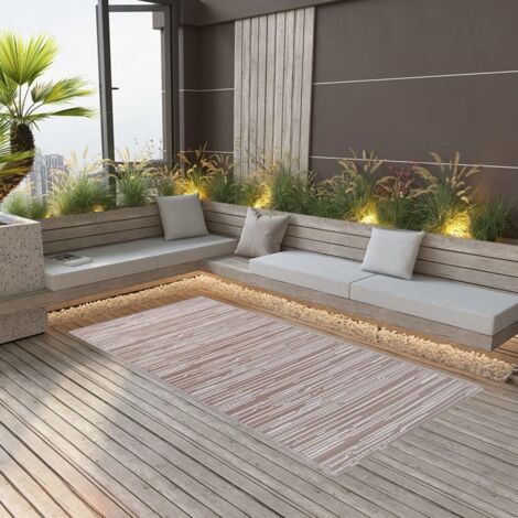 Outdoor-Teppich ARAKIL Braun 190x290 cm PP vidaXL