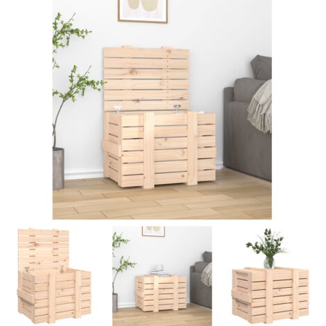 vidaXL Aufbewahrungsbox 58x40,5x42 cm Massivholz Kiefer