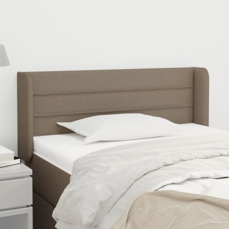 Kopfteil mit Ohren Taupe 93x16x78/88 cm Stoff vidaXL (1/5)