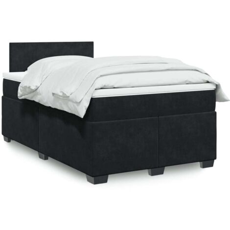 Boxspringbett mit Matratze Schwarz 120x200 cm Samt vidaXL (1/5)
