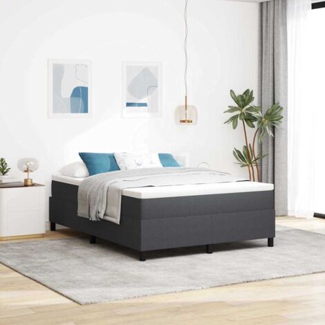 Boxspringbett Dunkelgrau 160 x 200 cm Cordstoff vidaXL