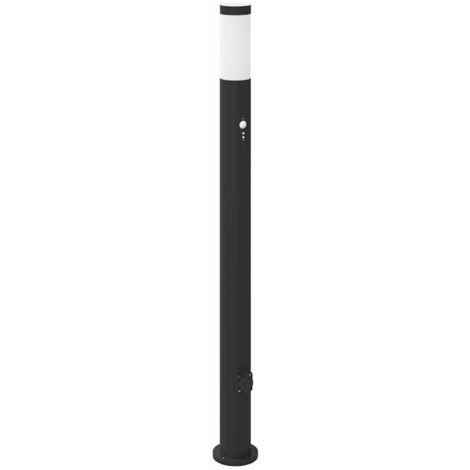 Pollerleuchte mit Sensor und Steckdose 110 cm Edelstahl IP44 vidaXL (1/5)
