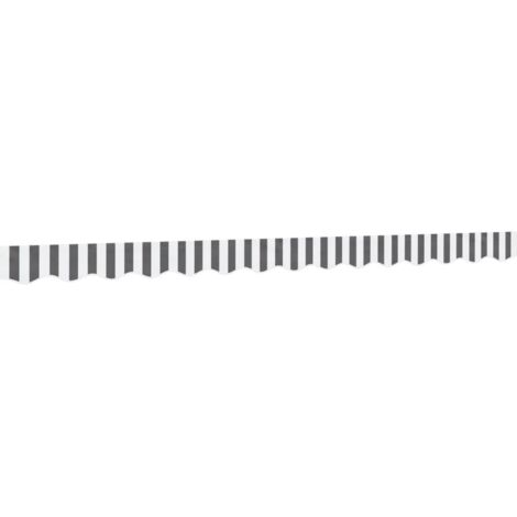 vidaXL Replacement Fabric for Awning Valance Anthracite and White Stripe 3,5 m