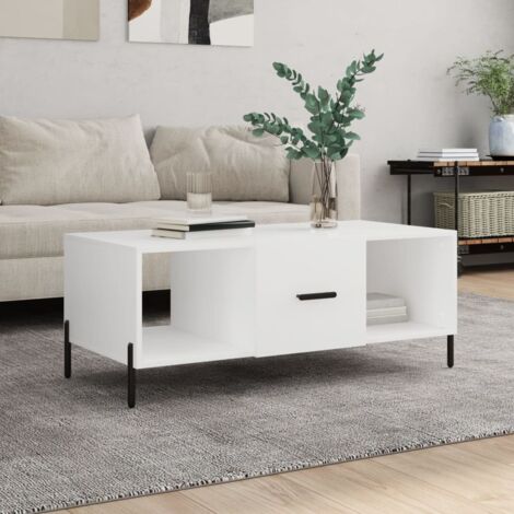 vidaXL Coffee Table White 102x50x40 cm Engineered Wood (1/5)