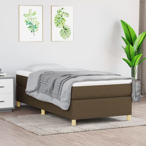 Boxspringbettgestell Dunkelbraun 90x190 cm Stoff vidaXL