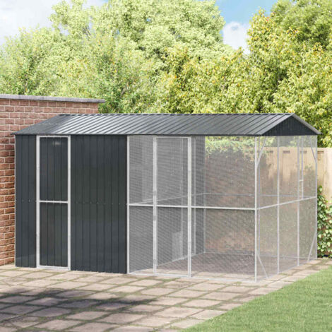 Vogelkäfig Anthrazit 430 x 310 x 247 cm Verzinkter Stahl vidaXL
