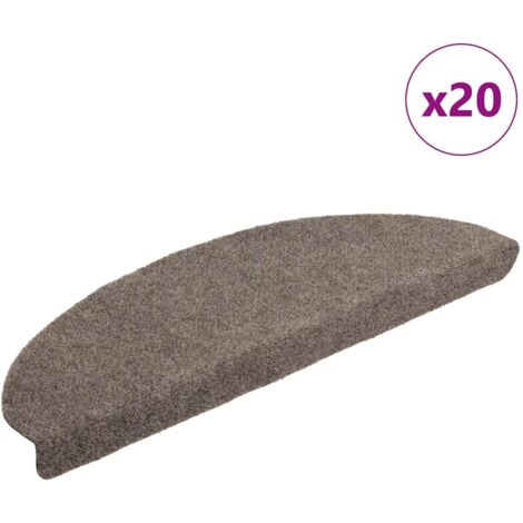 Stufenmatten Selbstklebend 20 Stk. 65x21x4 cm Beige Halbrund Groß vidaXL