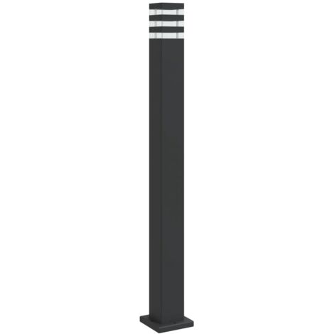 vidaXL Außenlampenständer schwarz 110 cm Aluminium