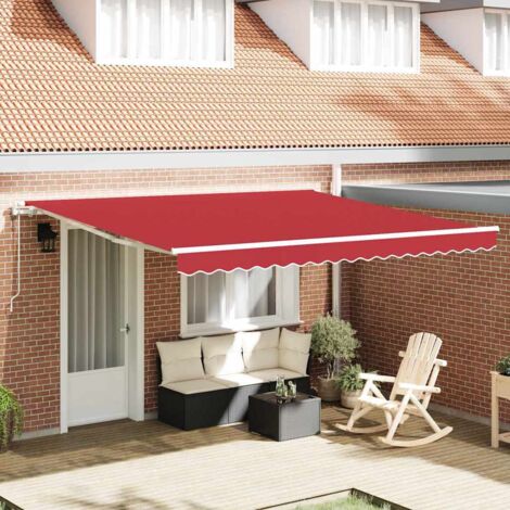 Teleskopmarkise vidaxl retractable awning elektrisch Polyester 400x300 cm