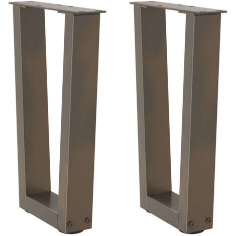 Couchtischbeine V-Form 2 Stück Naturstahl 28x(42-43,3) cm Stahl vidaXL