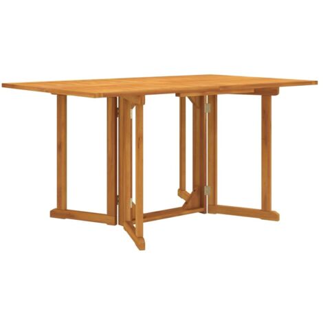 Garten-Klapptisch Butterfly 150x90x75 cm Massivholz Teak vidaXL (1/5)