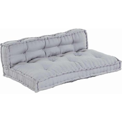 Modulares Sofa 2 pcs Grau 120 x 80 x 38 cm Stoff vidaXL