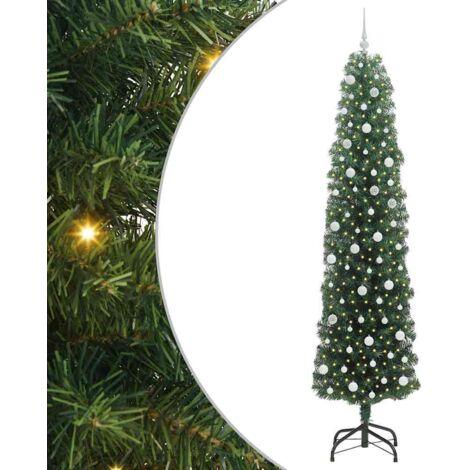 Künstlicher Weihnachtsbaum mit 300 LEDs mit Ständer Grün 240 cm vidaXL