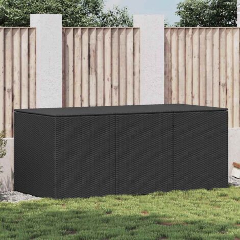 Gartenbox Poly Rattan 180x90x70 cm Schwarz vidaXL