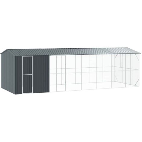 Vogelkäfig Anthrazit 860 x 310 x 247 cm Verzinkter Stahl vidaXL