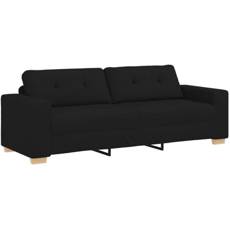 3-Sitzer-Sofa Schwarz 180 cm Stoff vidaXL