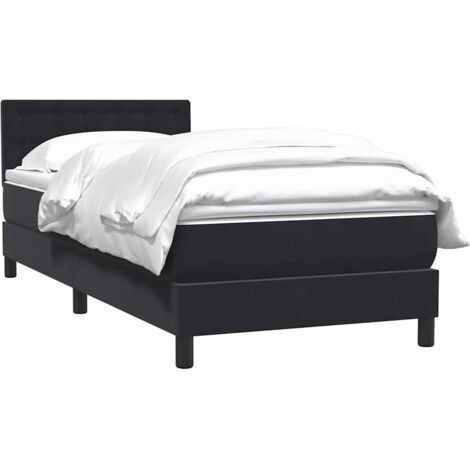 Boxspringbett mit Matratze Schwarz 90x210 cm Samt vidaXL
