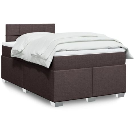 Boxspringbett mit Matratze Dunkelbraun 120x190 cm Stoff vidaXL