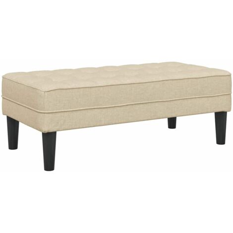 Bank Creme 113 x 57 x 39 cm Stoff vidaXL